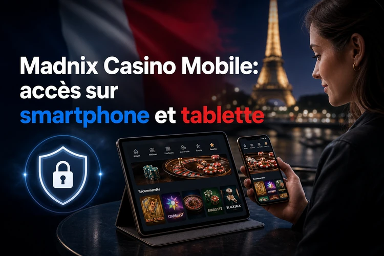 Madnix Casino Mobile: accès sur smartphone, tablette et navigateur