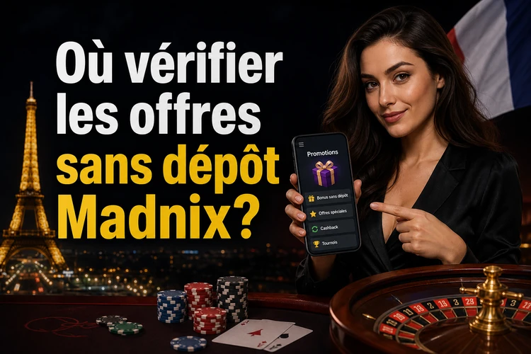 Où vérifier les offres sans dépôt Madnix?